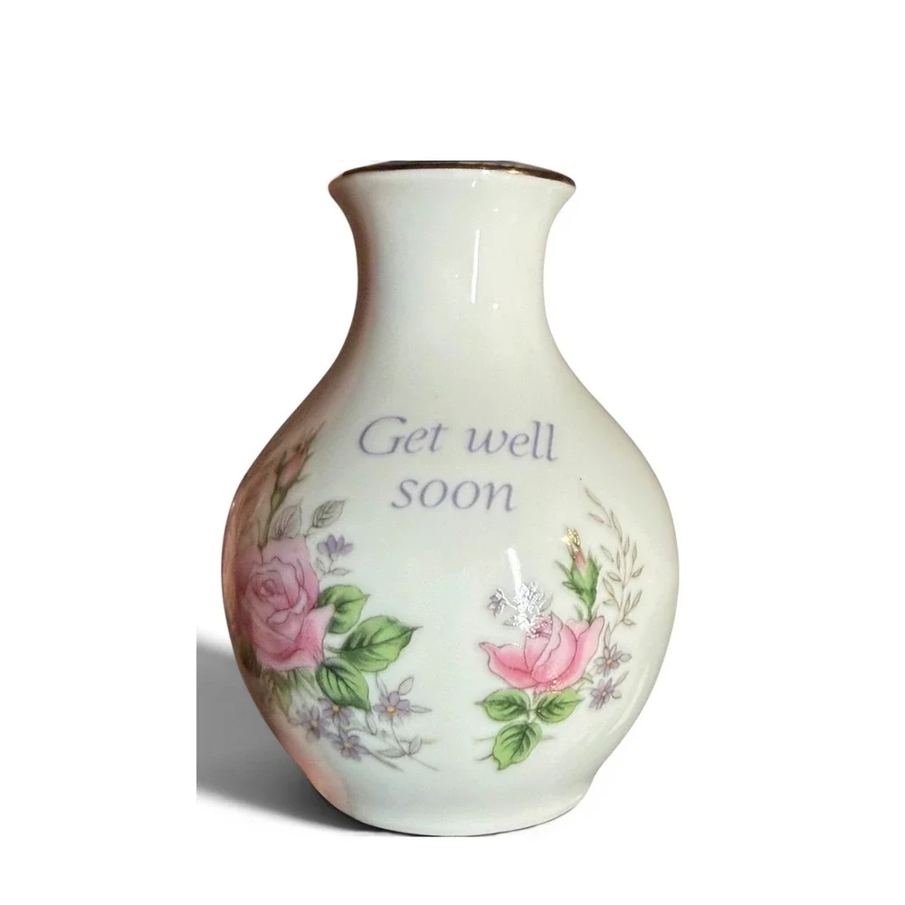 Vintage Brinn's China Glass Co Porcelain Pink Rose 